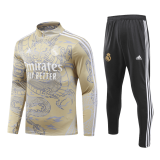 2023-2024 Real Madrid Yellow Football Training Set (Sweatshirt + Pants) Men's