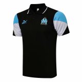 2021-2022 Olympique Marseille Black Football Polo Shirt Men's