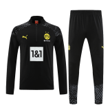 2023-2024 Borussia Dortmund Black Football Training Set (Sweatshirt + Pants) Men's
