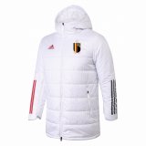 2022 Belgium White Cotton Winter Football Jacket Men's