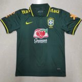 2022 Brazil Dark Green Football Polo Shirt Men's
