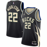 Male Milwaukee Bucks Statement Edition Jersey 2022-2023 Brand Black Khris Middleton #22