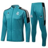 2021-2022 Real Madrid Green Football Training Set (Jacket + Pants) Men's