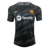 2023-2024 Barcelona Goalkeeper Black Football Shirt Men's