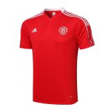 2021-2022 Manchester United Red III Football Polo Shirt Men's