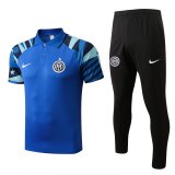 2022-2023 Inter Milan Blue Football Training Set (Polo + Pants) Men's