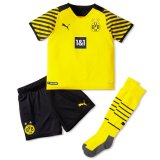 2021-2022 Borussia Dortmund Home Children's Football Shirt (Shirt+Short+Socks)
