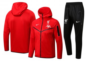 2022-2023 Liverpool Hoodie Red Football Training Set (Jacket + Pants) Men's