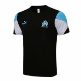 2021-2022 Olympique Marseille Black Short Football Training Shirt Men's