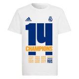 2021-2022 Real Madrid 14 UEFA Champions White T-Shirt Men's
