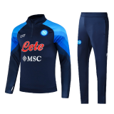 2022-2023 Napoli Navy Zipper Football Training Set (Sweatshirt + Pants) Men's