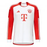 2023-2024 Bayern Munich Home Football Shirt Men's #Long Sleeve
