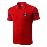 2022-2023 AC Milan Red Football Polo Shirt Men's