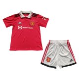 2022-2023 Manchester United Home Football Shirt (Shirt + Shorts) Children's