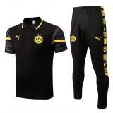 2022-2023 Dortmund Black Football Training Set (Polo + Pants) Men's