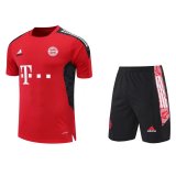 2022-2023 Bayern Munich Red Short Football Training Set ( Shirt + Short ) Men's