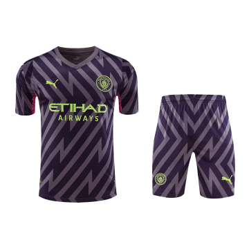 2023-2024 Manchester City Goalkeeper Football Set (Shirt + Short) Men's