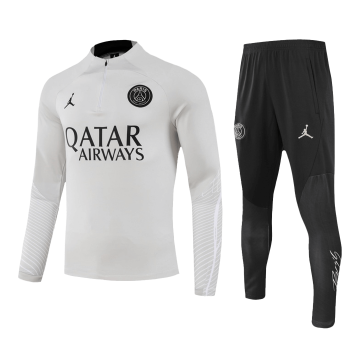 2023-2024 PSG Gray Football Training Set (Sweatshirt + Pants) Men's