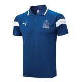 2023-2024 Olympique Marseille Blue Football Polo Shirt Men's