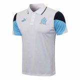 2021-2022 Olympique Marseille White Football Polo Shirt Men's