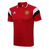 2021-2022 Manchester United Red WB Football Polo Shirt Men's
