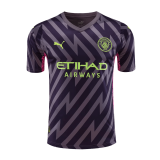 2023-2024 Manchester City Goalkeeper Purple Football Shirt Men's