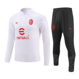 2023-2024 AC Milan White Football Training Set (Sweatshirt + Pants) Men's