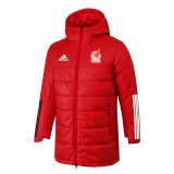 2022 Mexico Red Cotton Winter Football Jacket Men's