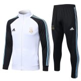 2022 Argentina White Football Training Set (Jacket + Pants) Men's