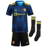 2021-2022 Manchester United Third Children's Football Shirt (Shirt+Short+Socks)