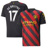 2022-2023 Manchester City Away Football Shirt Men's #De Bruyne #17