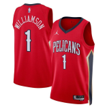 Male New Orleans Pelicans Statement Edition Jersey 2022-2023 Brand Red Zion Williamson #1