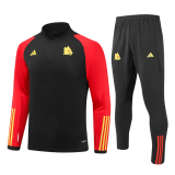 2023-2024 Roma Black Football Training Set (Sweatshirt + Pants) Men's