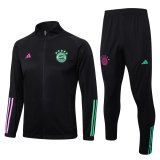 2023-2024 Bayern Munich Black Football Training Set (Jacket + Pants) Men's