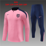 2024-2025 Atletico Madrid Pink Football Training Set Children's