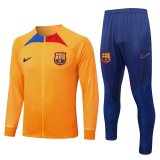 2022-2023 Barcelona Orange Football Training Set (Jacket + Pants) Men's