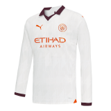 2023-2024 Manchester City Away Football Shirt Men's #Long Sleeve