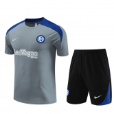2024-2025 Inter Milan Grey Football Training Set (Shirt + Short) Men's