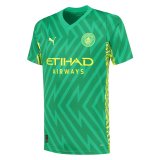 2023-2024 Manchester City Goalkeepr Green Football Shirt Men's
