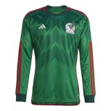 2022 FIFA World Cup Qatar Mexico Home Football Shirt Men's #Long Sleeve