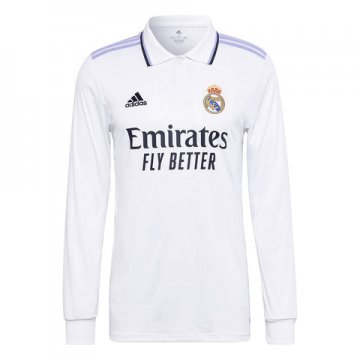 2022-2023 Real Madrid Home Football Shirt Men's #Long Sleeve