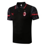 2022-2023 AC Milan Black Football Polo Shirt Men's