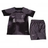 2022-2023 Liverpool Goalkeeper Black Football Shirt (Shirt + Short) Children's