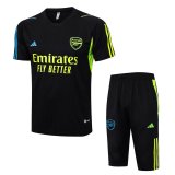 2023-2024 Arsenal Black Football Training Set (Shirt + Short) Men's