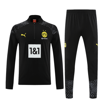 2023-2024 Borussia Dortmund Black Football Training Set (Sweatshirt + Pants) Men's