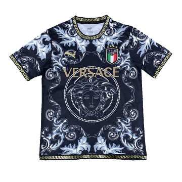 2023 Italy x Versace Black Special Edition Football Shirt Men's