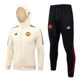 2023-2024 Manchester United Cream Football Training Set (Jacket + Pants) Men's #Hoodie