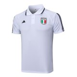 2023 Italy White Football Polo Shirt Men's