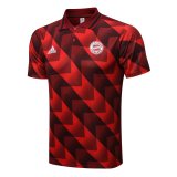 2022-2023 Bayern Munich Burgundy Football Polo Shirt Men's