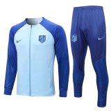2022-2023 Atletico Madrid Light Blue Football Training Set (Jacket + Pants) Men's